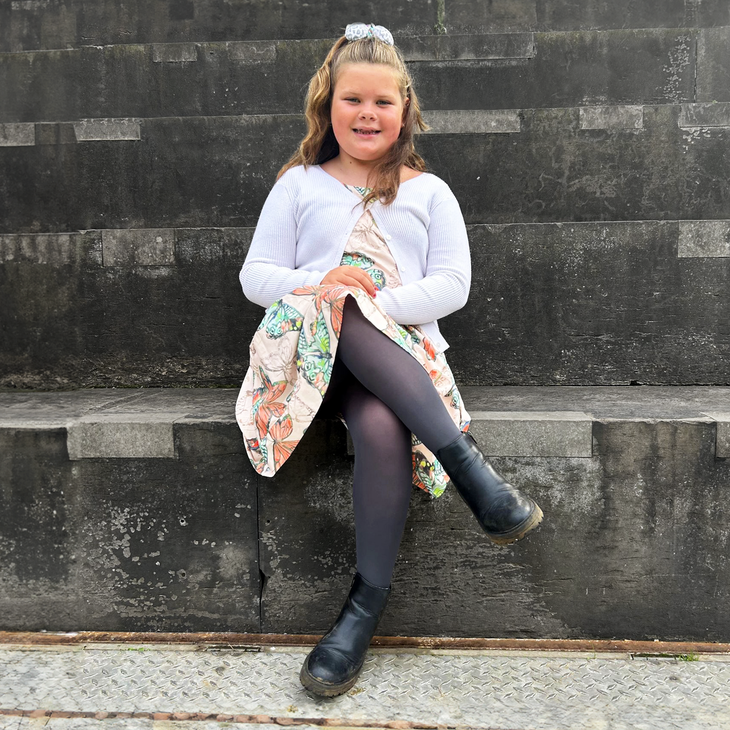 50 Denier Kids Tights - Slate Grey