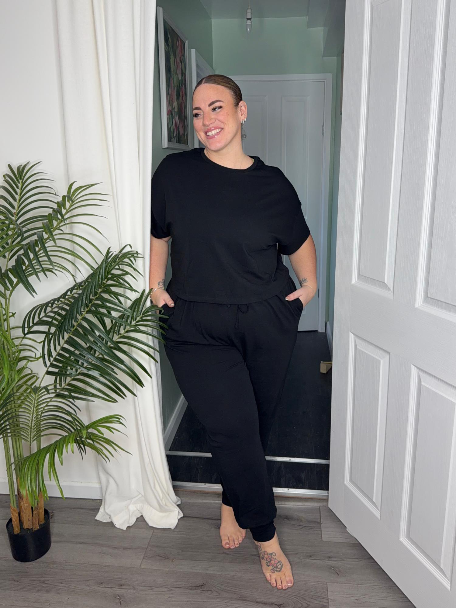 Organic Cotton PJs - Plain Black