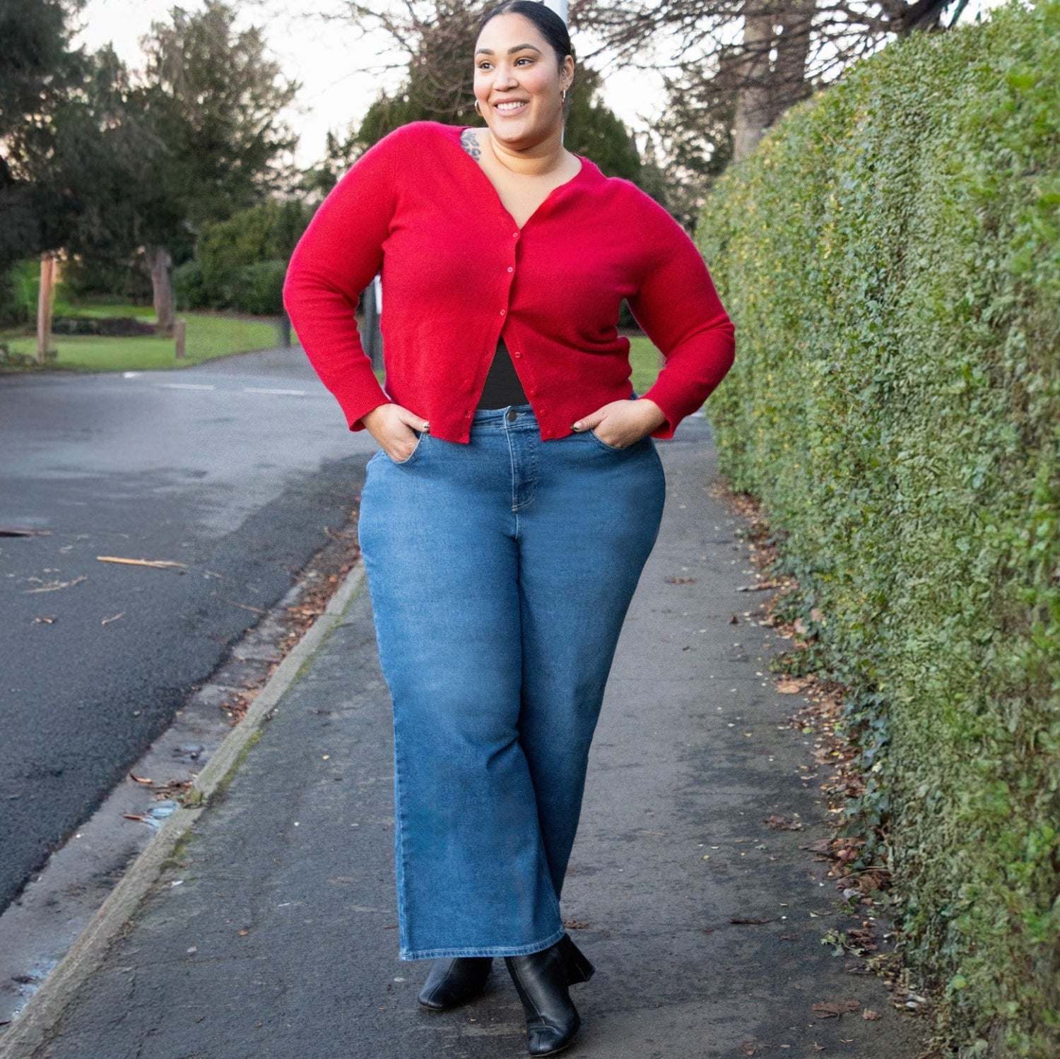 Organic Wide Leg Jeans - Atlantic