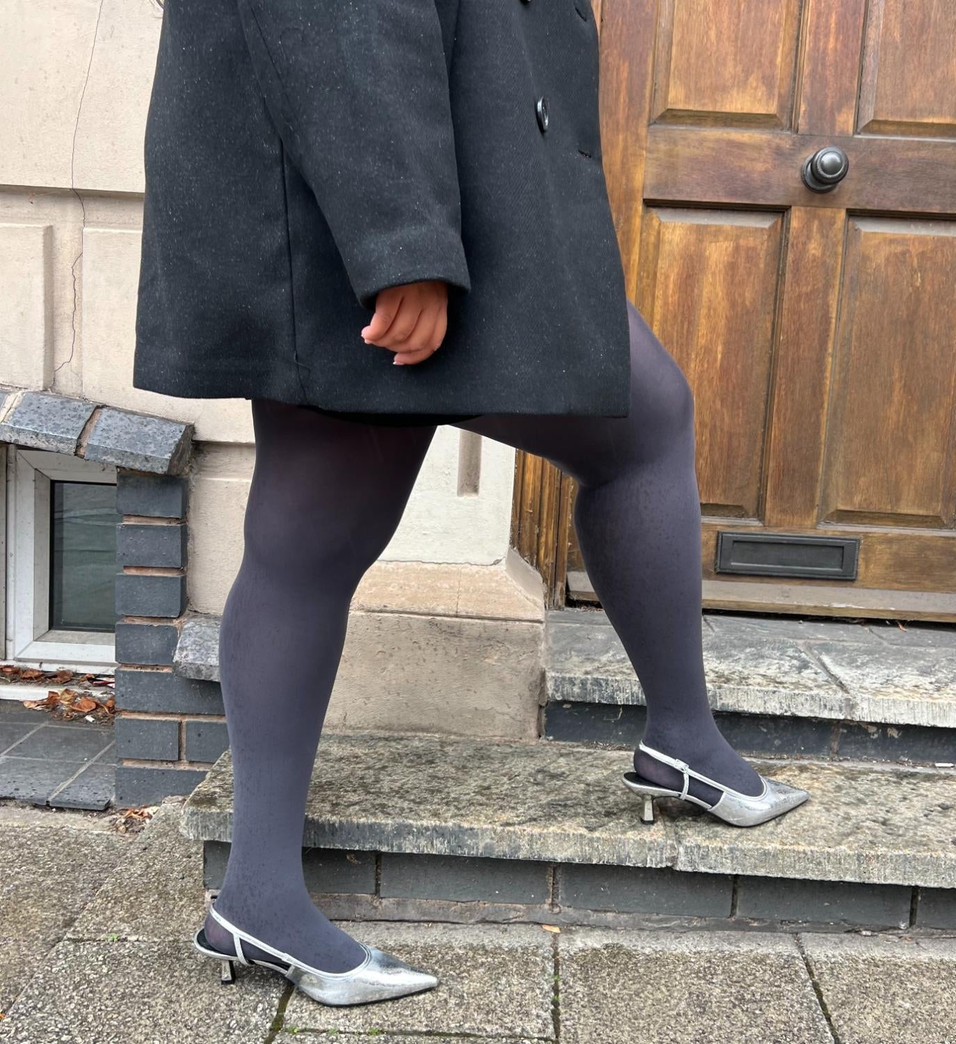 80 Denier Castor Oil Tights - Slate