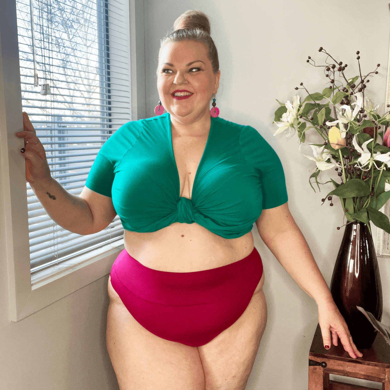 Cheeky High Leg Knickers - Raspberry Pie - Snag