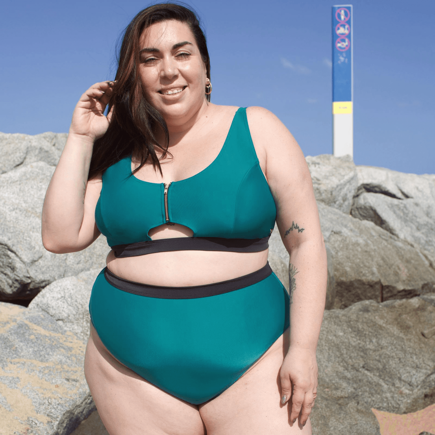 Hasta La Vista Bikini Bottoms - Teal - Snag