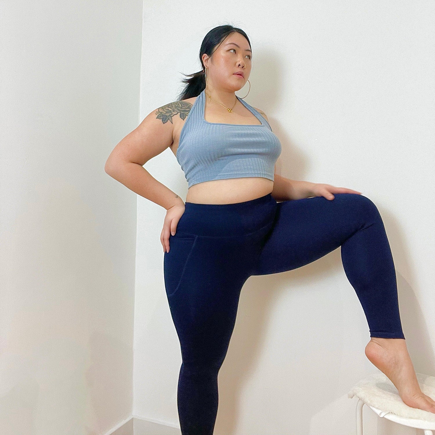 Squat Proof Long Leggings - Navy - Snag