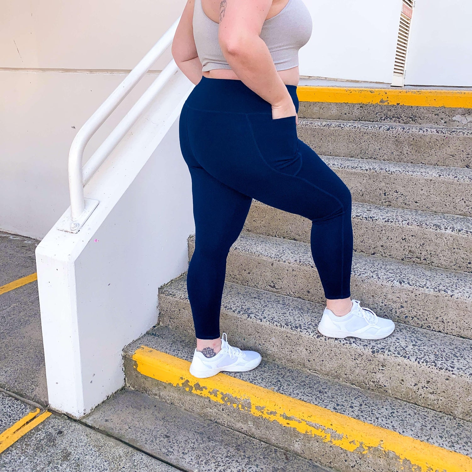 Squat Proof Long Leggings - Navy - Snag