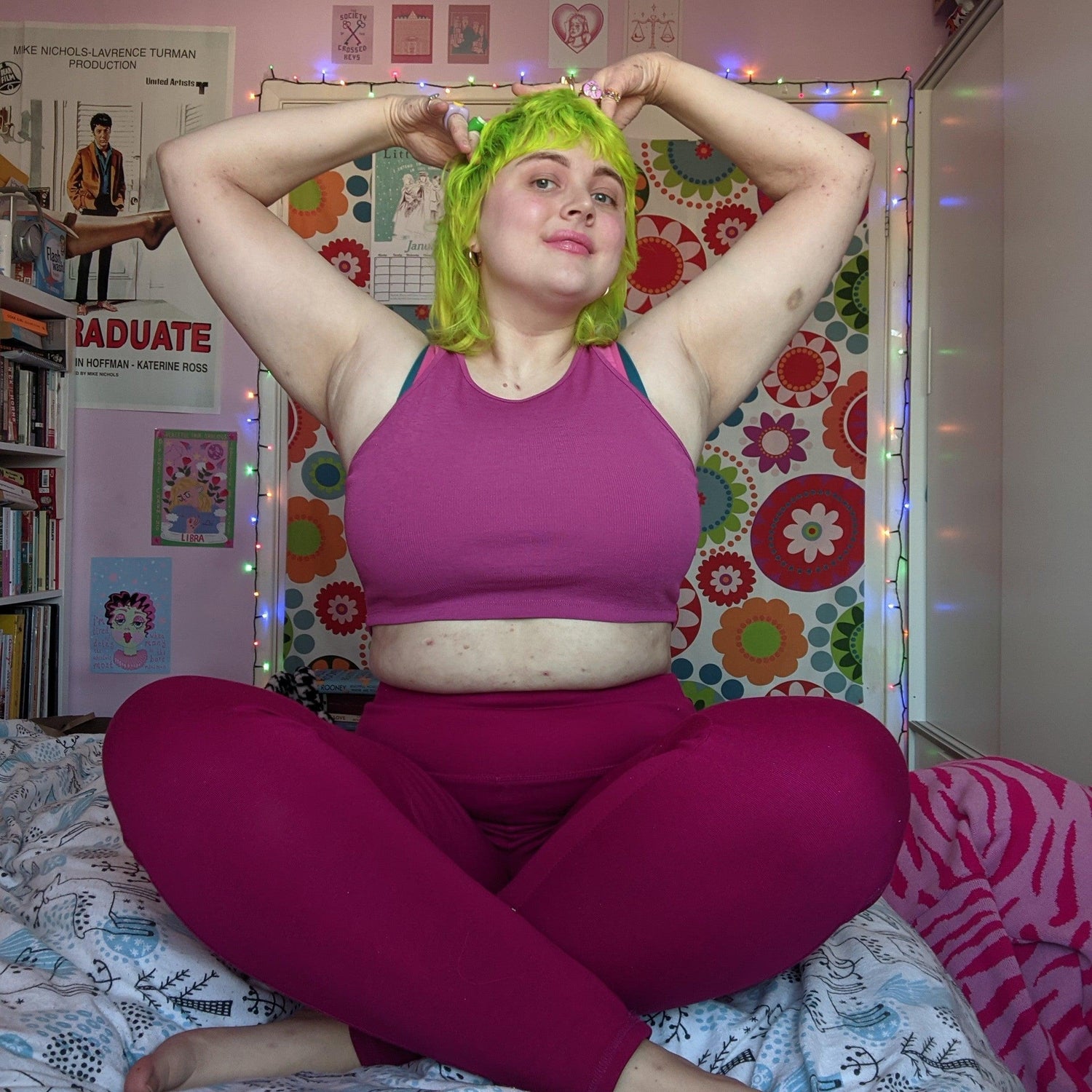 Squat Proof Long Leggings - Raspberry Pie - Snag
