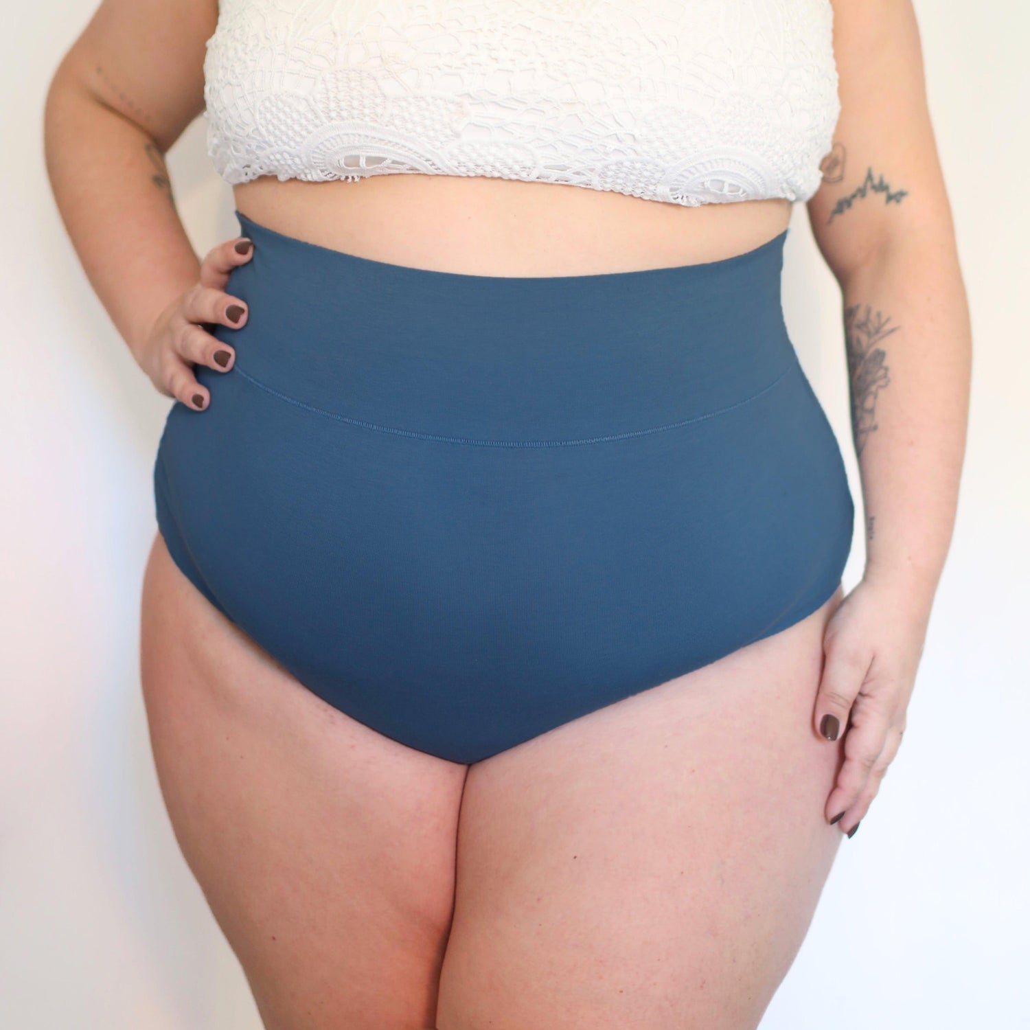 Super High Waist Knickers - Denim - Snag