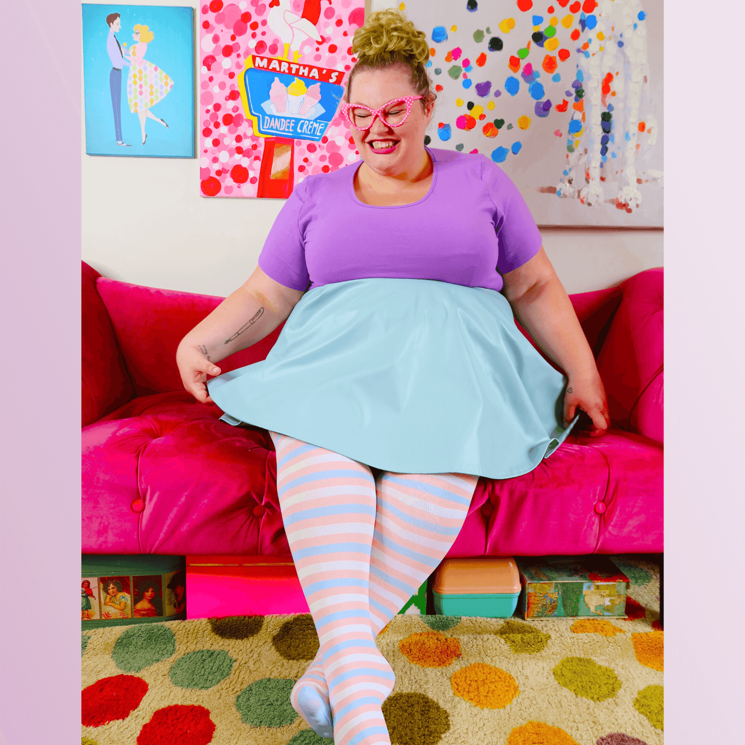 Pride Striped Tights - Laverne