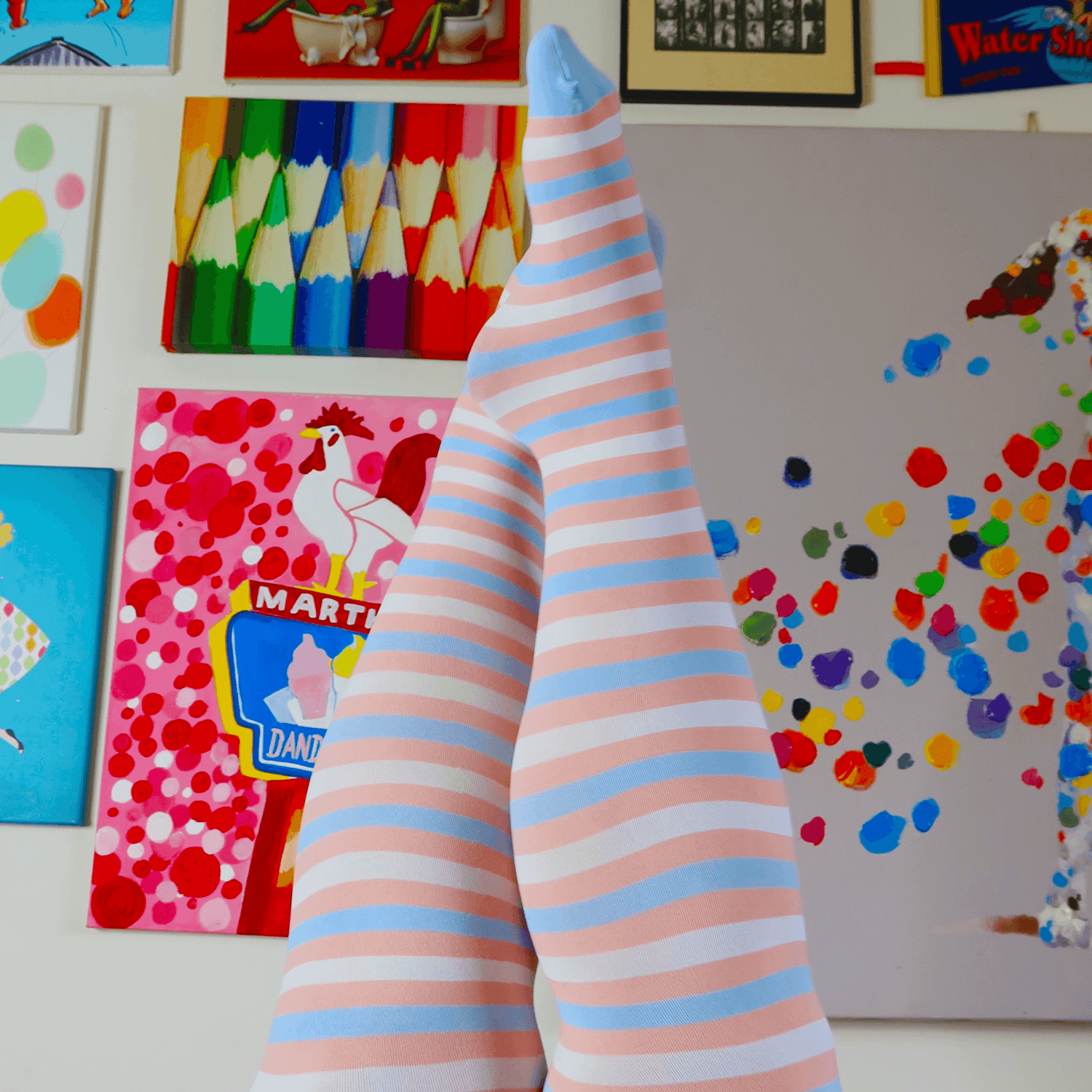 Pride Striped Tights - Laverne