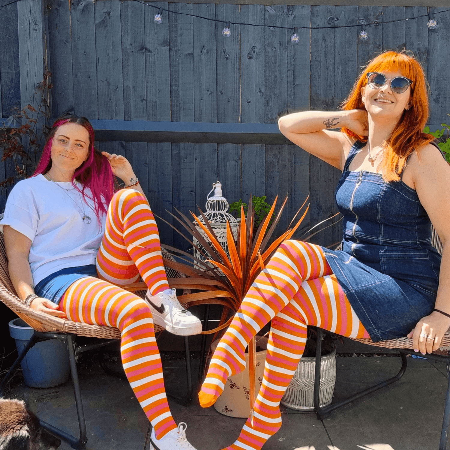 Pride Striped Tights - Ruby