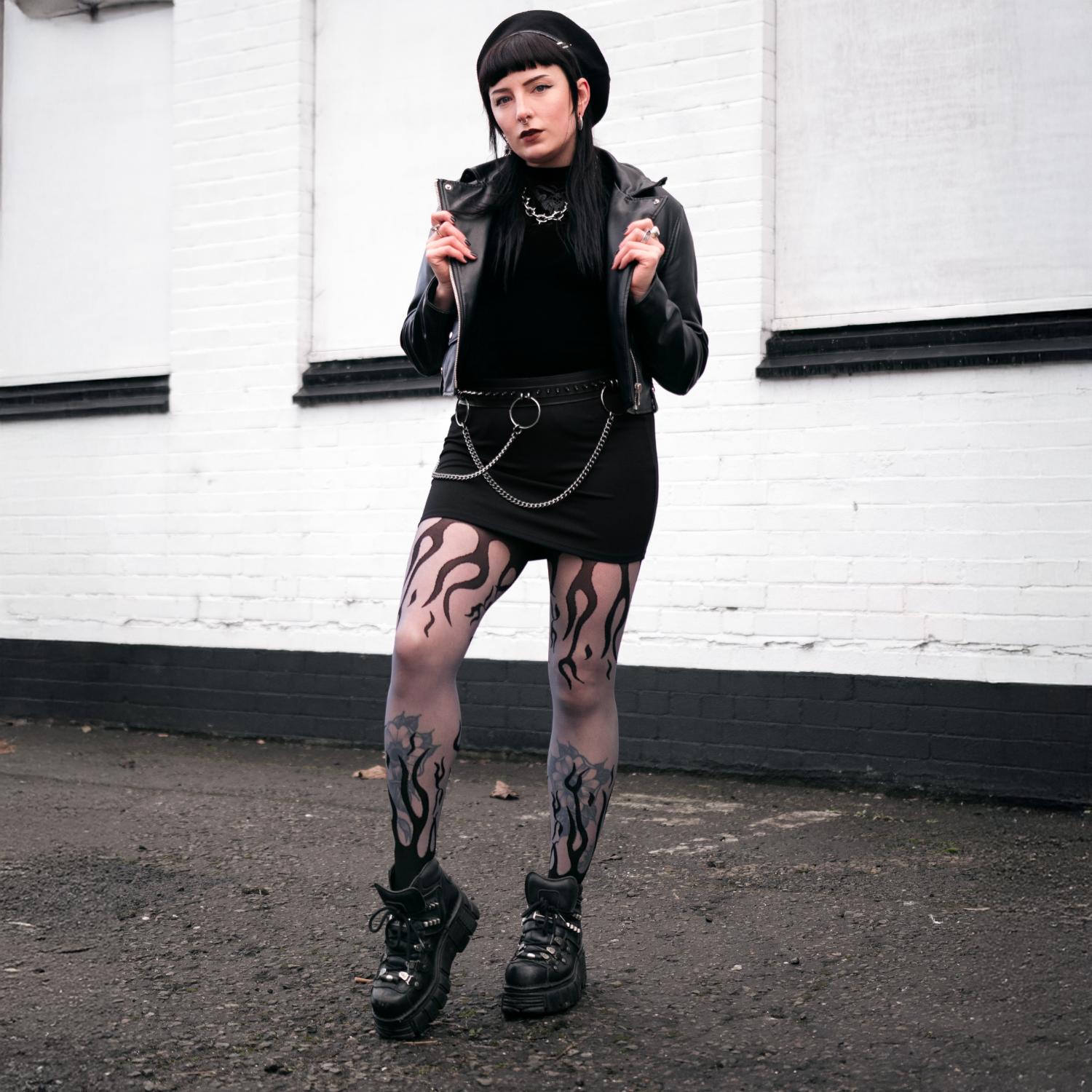 Sheer Tights - Flames