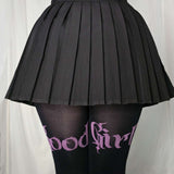 80 Denier Crotchless Tights - Good Girl - Black