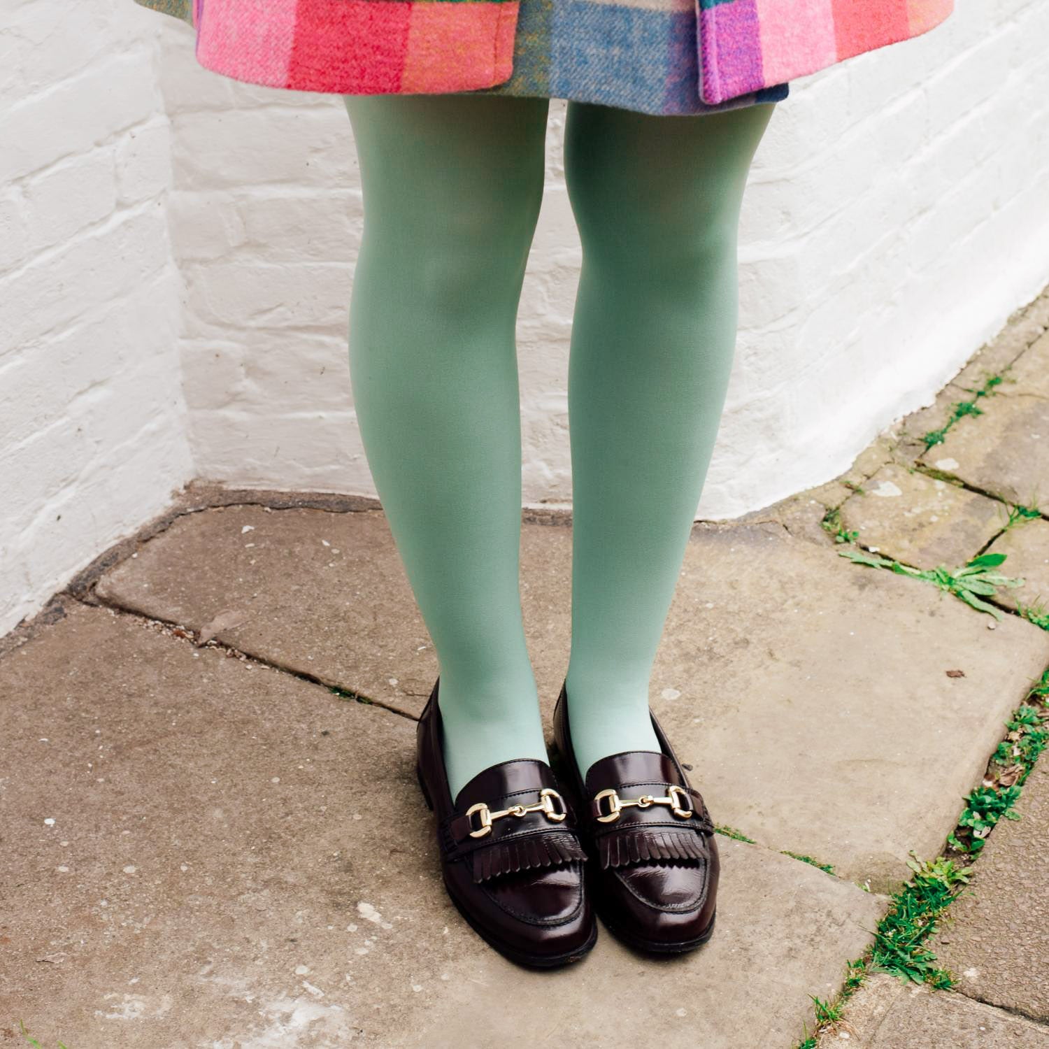 120 Denier Super-Opaque Tights - Chalcedony