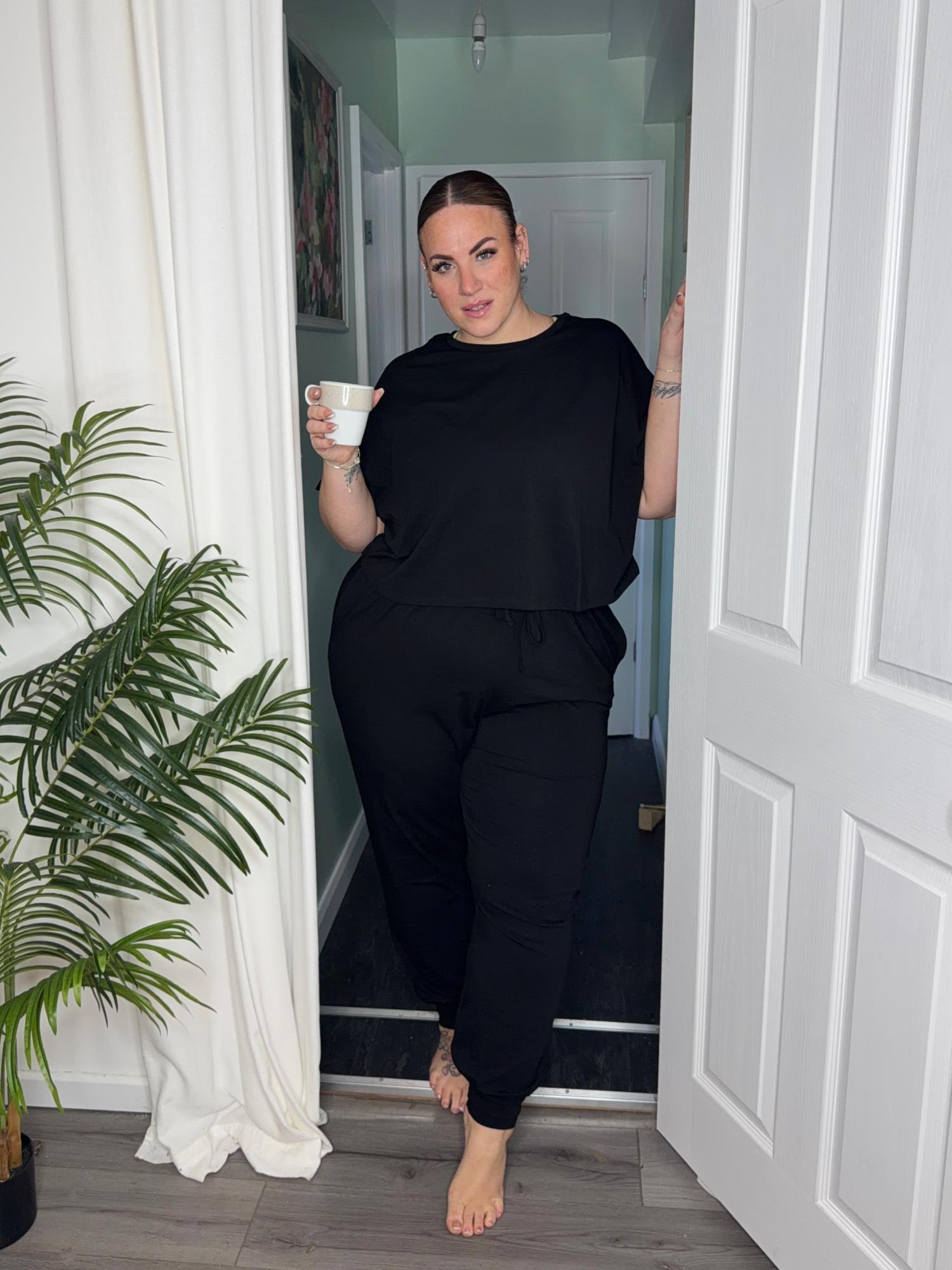Organic Cotton PJ Bottoms - Plain Black