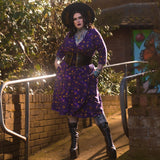 Celestial Wrap Dress  - Purple / Gold