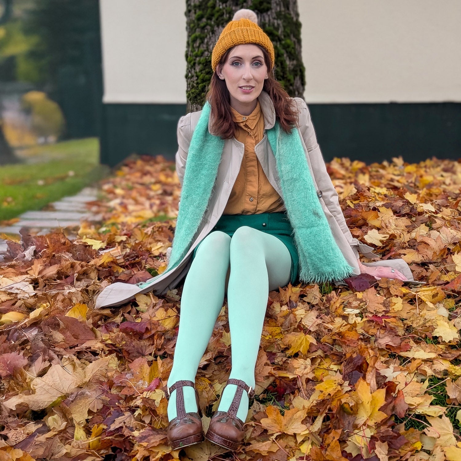 120 Denier Super-Opaque Tights - Chalcedony