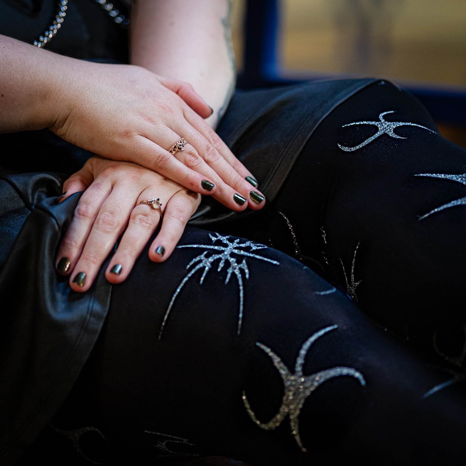 80 Denier Opaque Tights - Silver Ink