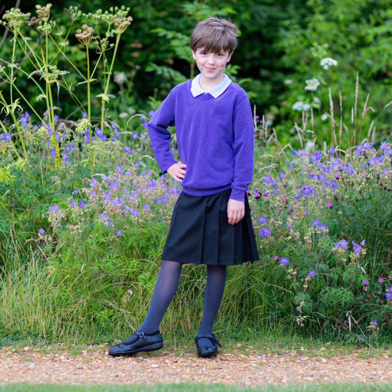 50 Denier Kids Tights - Slate Grey