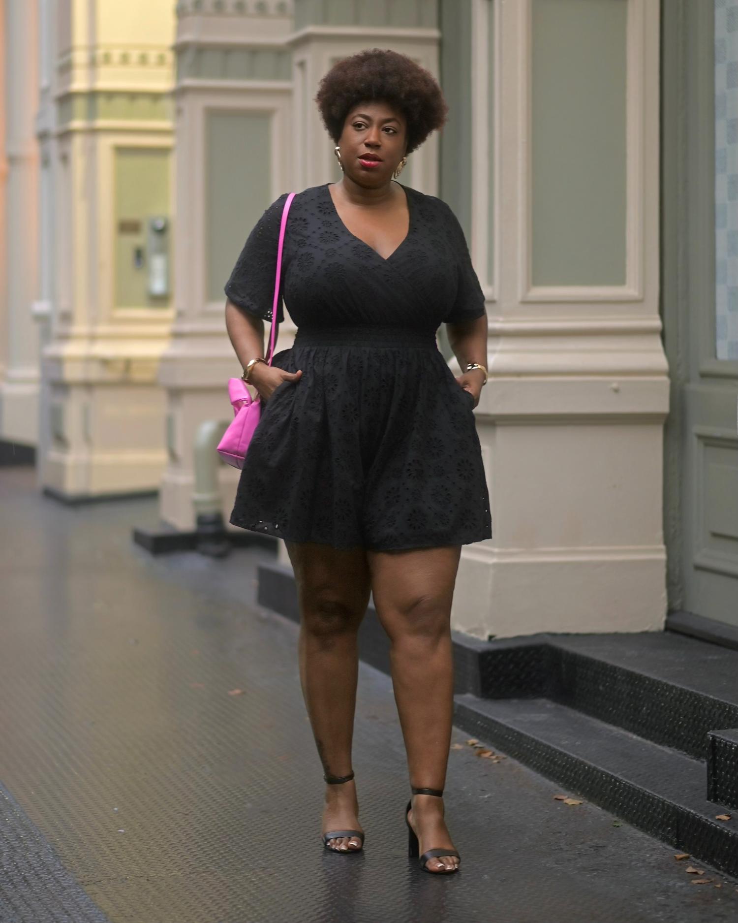 Broderie Anglaise Playsuit - Black