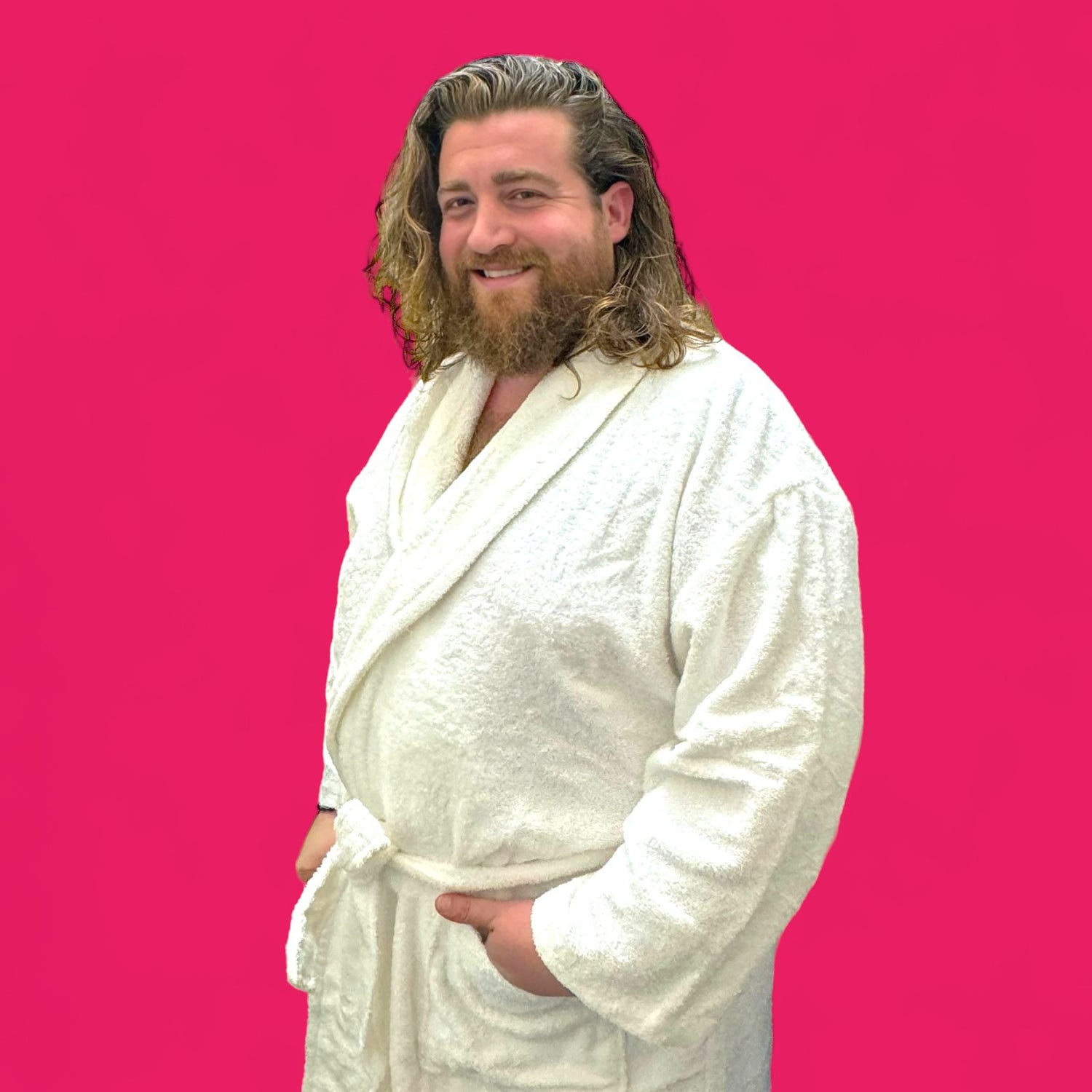 Floof Bath Robe - White