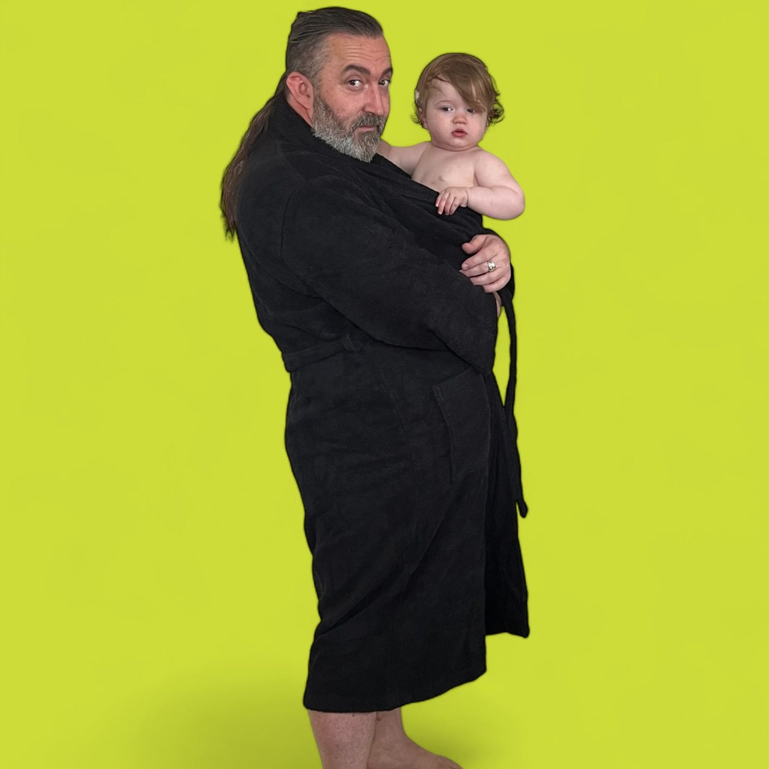 Floof Bath Robe - Black