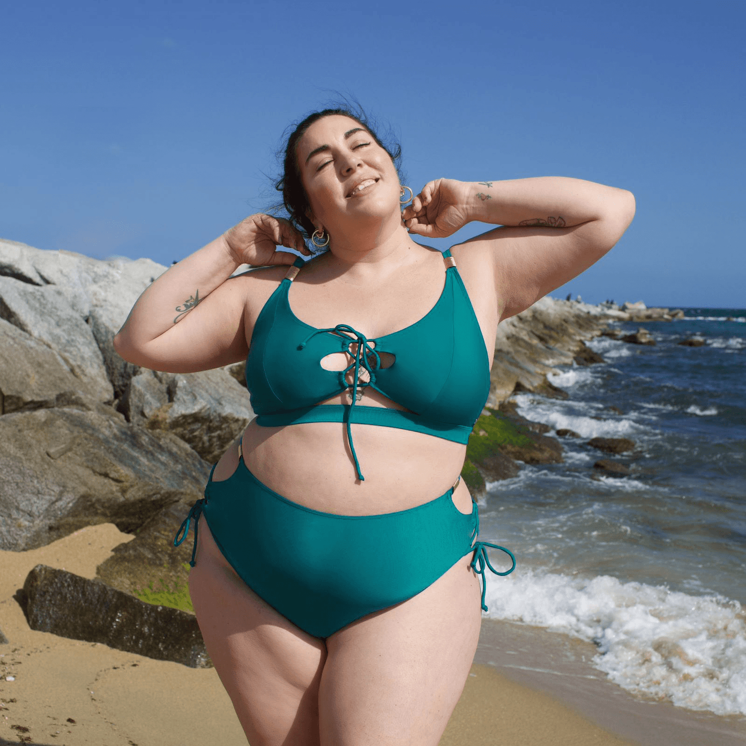 Bikini Bottoms - What Babe? - Teal - Snag