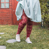 Diamond Tights - Burgundy - Snag
