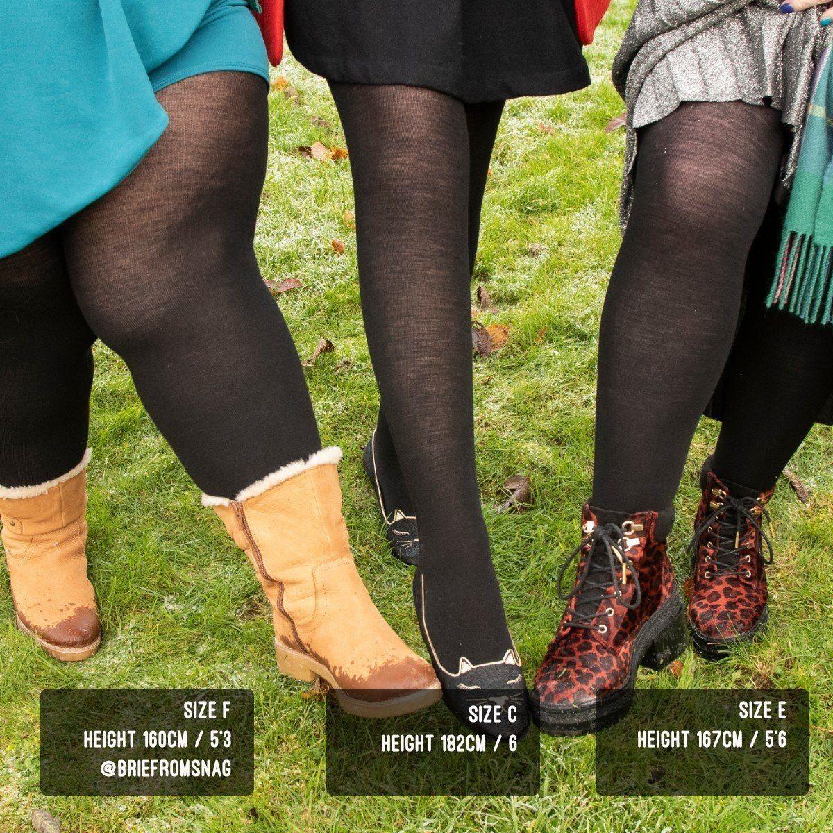Merino Wool Tights - Black - Snag