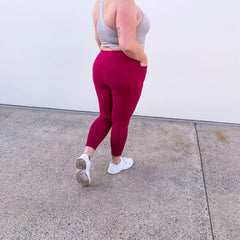 Squat Proof Long Leggings - Raspberry Pie - Snag
