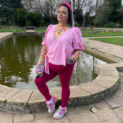 Squat Proof Long Leggings - Raspberry Pie - Snag
