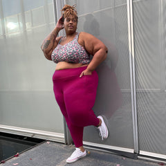 Squat Proof Long Leggings - Raspberry Pie - Snag