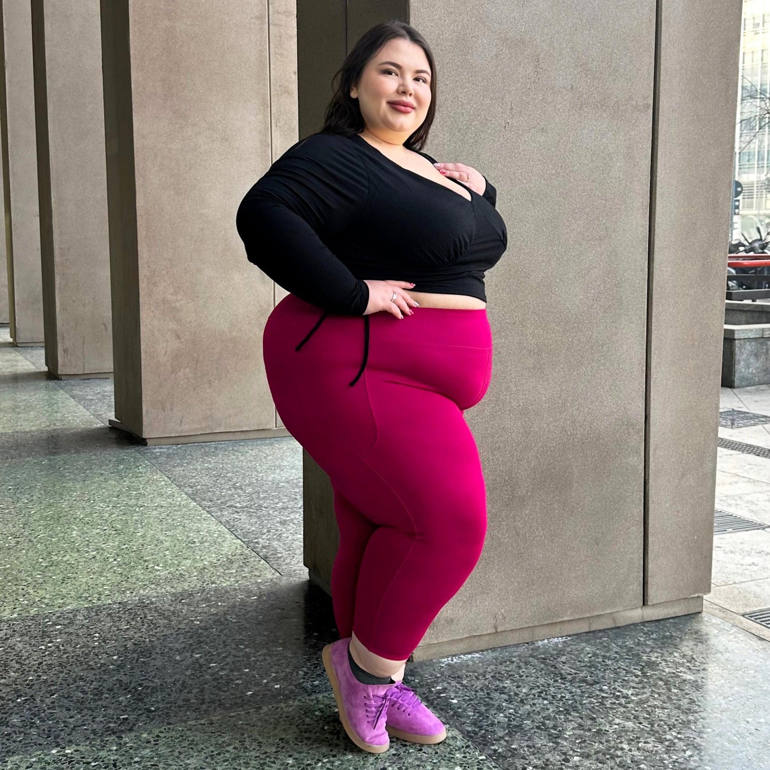 Squat Proof Short Leggings - Raspberry Pie - Snag