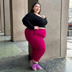 Squat Proof Short Leggings - Raspberry Pie - Snag
