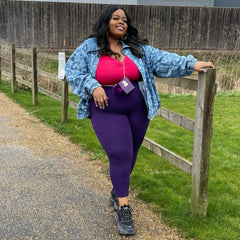 Squat Proof Short Leggings - Suffragette Purple - Snag